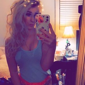 Light blue tank top with top pocket